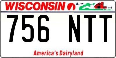 WI license plate 756NTT
