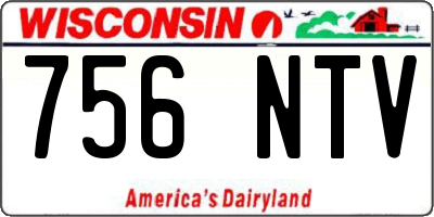 WI license plate 756NTV