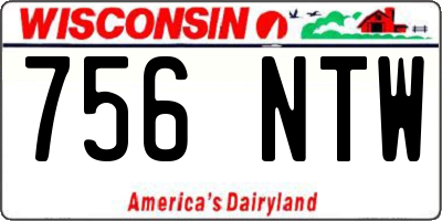 WI license plate 756NTW