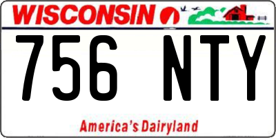 WI license plate 756NTY