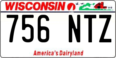 WI license plate 756NTZ