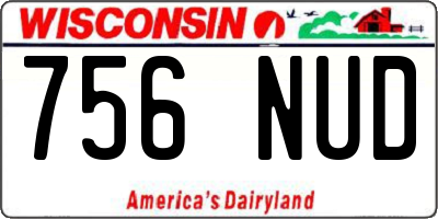WI license plate 756NUD
