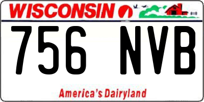 WI license plate 756NVB
