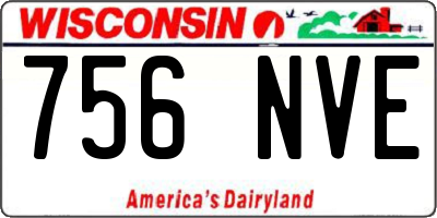 WI license plate 756NVE