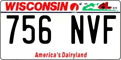 WI license plate 756NVF