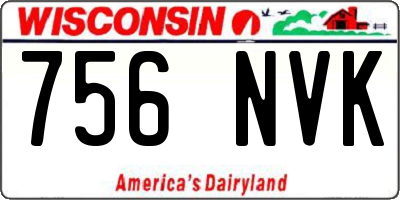 WI license plate 756NVK
