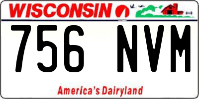 WI license plate 756NVM