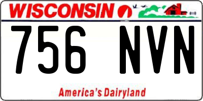 WI license plate 756NVN