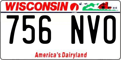 WI license plate 756NVO