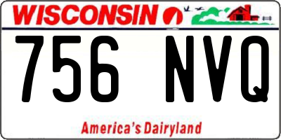 WI license plate 756NVQ