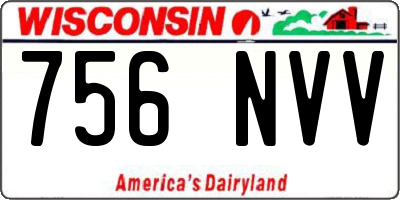 WI license plate 756NVV