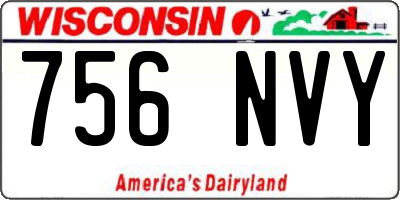 WI license plate 756NVY