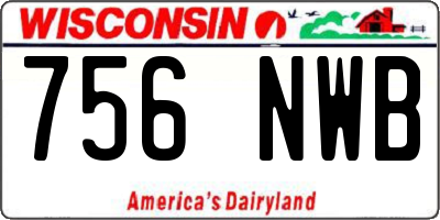 WI license plate 756NWB