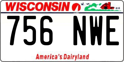 WI license plate 756NWE