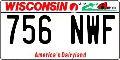 WI license plate 756NWF