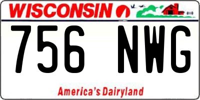 WI license plate 756NWG