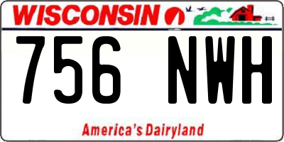 WI license plate 756NWH