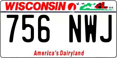 WI license plate 756NWJ