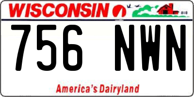 WI license plate 756NWN