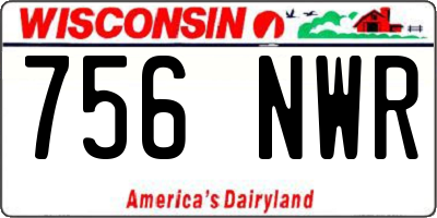 WI license plate 756NWR