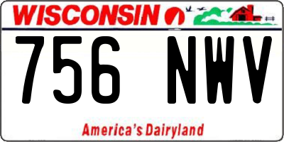 WI license plate 756NWV