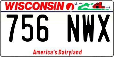 WI license plate 756NWX