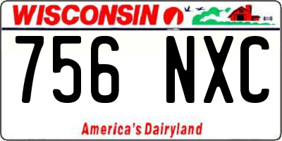 WI license plate 756NXC