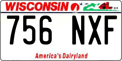 WI license plate 756NXF