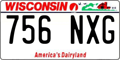WI license plate 756NXG