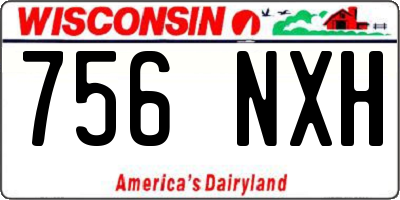 WI license plate 756NXH