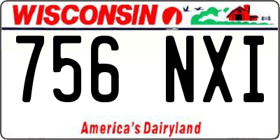 WI license plate 756NXI