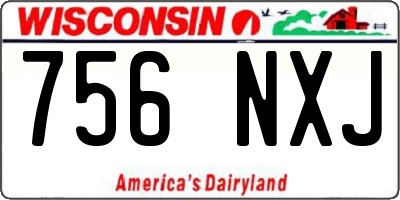 WI license plate 756NXJ