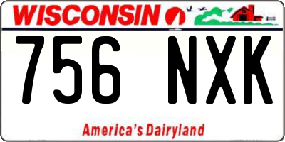 WI license plate 756NXK