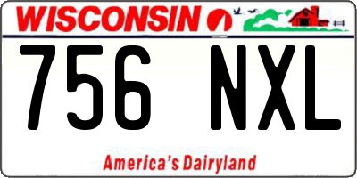 WI license plate 756NXL