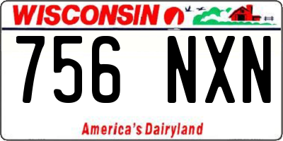 WI license plate 756NXN