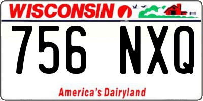 WI license plate 756NXQ