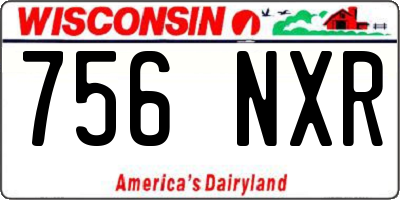 WI license plate 756NXR