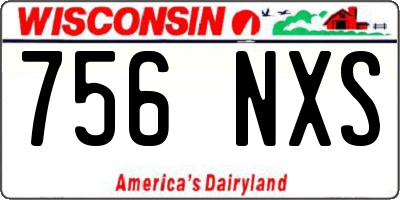 WI license plate 756NXS