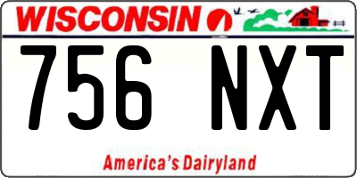 WI license plate 756NXT