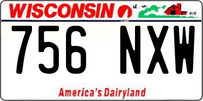 WI license plate 756NXW