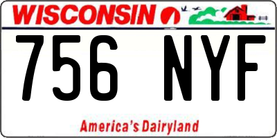 WI license plate 756NYF