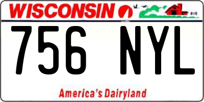 WI license plate 756NYL
