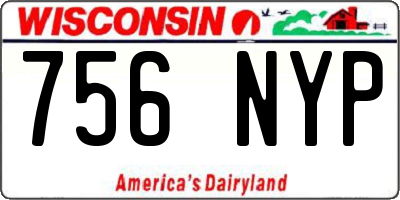 WI license plate 756NYP