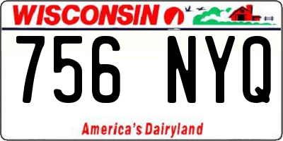 WI license plate 756NYQ
