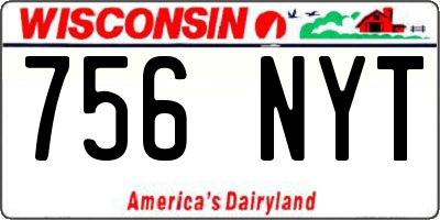 WI license plate 756NYT