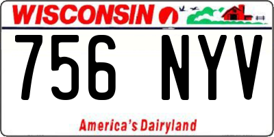 WI license plate 756NYV
