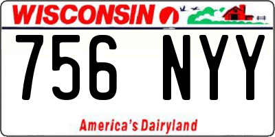 WI license plate 756NYY
