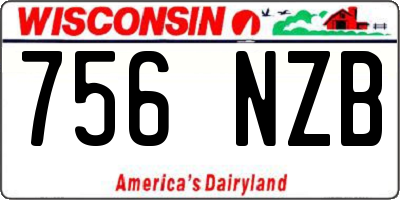 WI license plate 756NZB