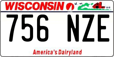 WI license plate 756NZE