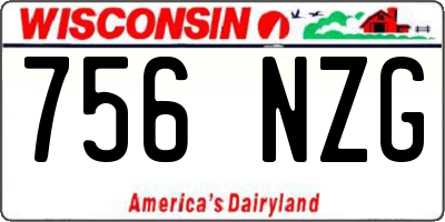 WI license plate 756NZG